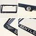 Matte Black Laser Engraved Bentley Stainless Steel USA License Plate Frame With Engraved Steel Logo Screw Cap Combo 12.25
