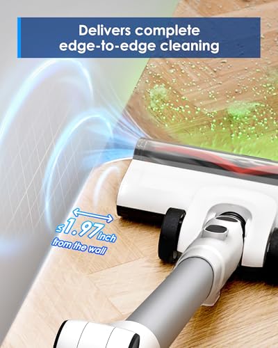 Tineco Pure One A50S Cordless Stick Vacuum Cleaner, 185W Suction,1L Larger Dustbin, 3DSense Power Brush, PureCyclone Tech, Easily Tackles Large Debris