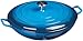 Amazon Basics SX-33QTB Oval Enameled Cast Iron Covered Casserole, 3.3-Quart, Blue
