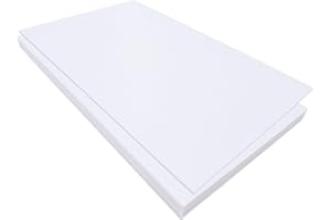 Stiff Felt Sheets, 11 Pcs Felt Fabric, 7"×11.3" Color Felt for Craft, Craft Felt Square for Sewing (White)