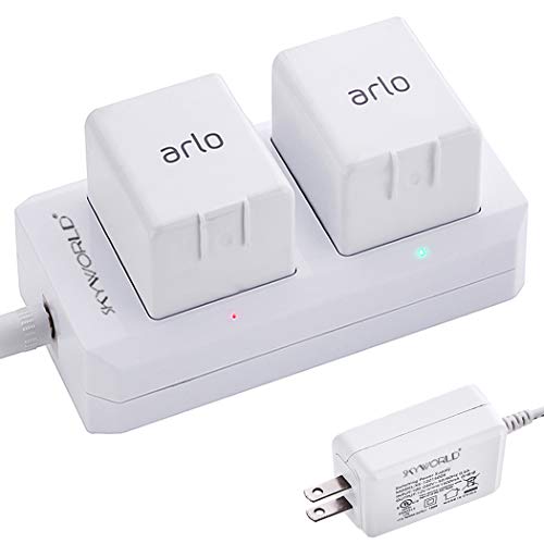 Arlo Battery Charger, Charging Station for Arlo Pro/Pro2/ Arlo go/Arlo Light/Arlo Security Camera Rechargeable Battery,Charging Adapter White Input:100-240V AC 50/60Hz 0.5 A Output: 12V-1.5A (White)