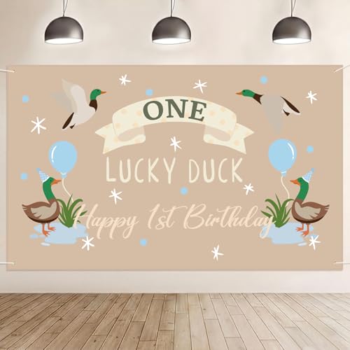 One Lucky Duck Birthday Backdrop