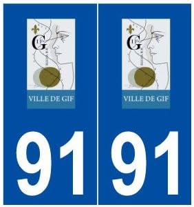 91 Gif Sur Yvette Logo Autocollant Plaque Stickers Ville Angles Arrondis Amazon Fr Fournitures De Bureau
