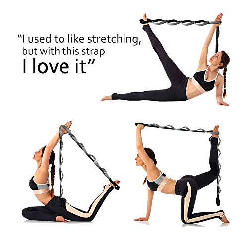 SANKUU Yoga Strap, MultiLoop Strap, 12 Loops Yoga Stretch Strap