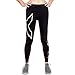 2XU Women's Hyoptik Mid-Rise Thermal Compression Tights, Black/Silver Reflective, Small