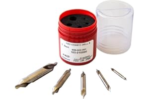 KEO CUTTERS KEO 10000 High-Speed Steel Plain Combined Drill and Countersink Set, Uncoated (Bright) Finish, 60 Degree Point Angle, #1 - #5 Wire Sizes