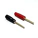 2mm Pin Screw-Type Banana Plugs - Red & Black, Soft Silicone Shell, Gold-Plated Connectors, Screw or Solder Termination, 4-Pack