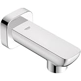 GROHE Cubeo 6-Inch Wall Mount Non-Diverter Tub Spout, Starlight Chrome