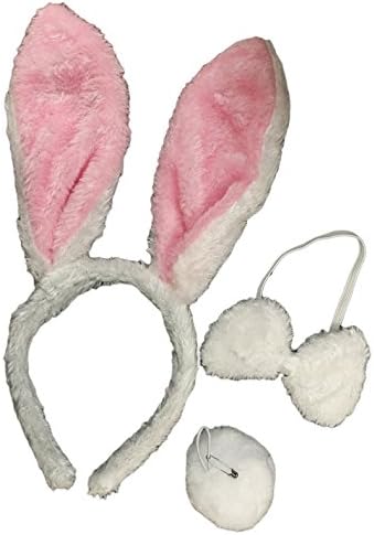 White Rabbit Dress Up Kit Headband Bowtie and Tail