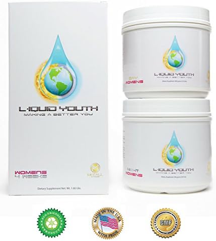 N.O. Nitric Oxide Supplement - Premium Muscle Building &amp; Weight Loss Formula For Women - N.O. - Collagen - ZMA - Day &amp; Night Time Formulas Included - L-iquid Youth