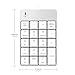 USB Numeric Keypad, Jelly Comb Portable Slim Mini Number Pad for Laptop Desktop Computer PC, Full Size 19 Key, Big Print Letters (Silver and White)