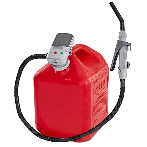Deway Automatische Kraftstoffförderpumpe mit Düse für schnelle Flusskontrolle & Stop, fortschrittlicher Adapter für alle Größen von Kanistern, extra l