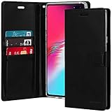 Goospery Blue Moon Wallet for Samsung Galaxy S10 5G Case (2019) Leather Stand Flip Cover (Black) S105G-BLM-BLK