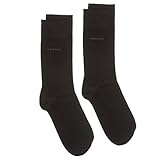 Hugo Boss Men's 2 Pair Plain 75% Cotton Socks 8.5 - 11 Men's Black