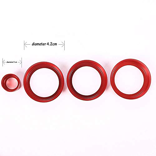 image for Autobro Aluminum alloy Air Conditioning Knobs Audio Circle Trim for La