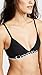 Calvin Klein Women's Id Cotton Large Waistband Triangle Unlined Bra, Black, Medium