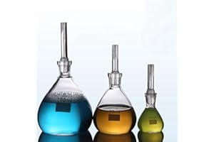 Specific Gravity Bottle, Glass Pycnometer 25ml Flat Bottom with Perforated Stopper Borosilicate Glass (25ml)