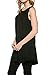 12 Ami Solid Basic Long Tank T-Shirt Tunic Black Extra Large