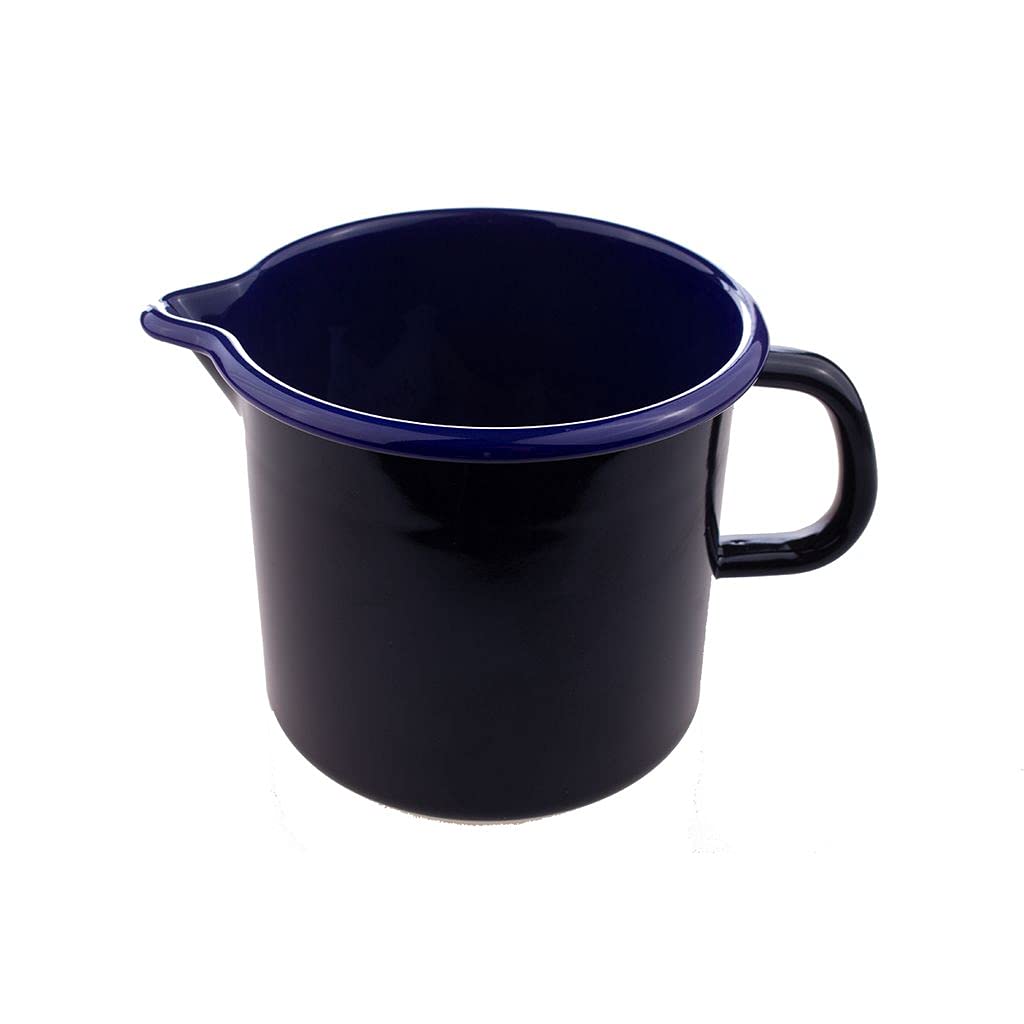 Riess Classic - Hotel Profi Black/Blue Jug, Diameter-12 cm Blue and Black