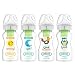 Dr. Brown's Options +Wide-Neck Baby Bottles, Good Morning/Good Night, 4 Count, 9 Ounce Gift Set