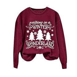 Plus Size Funny Christmas Shirts for Women Long