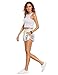 Women's Yoga Hot Shorts Shiny Metallic Pants (Silver, Small)