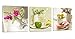 Kitchen Canvas Art Fruits Flowers Canvas Prints Wall Art Decor Framed Ready to Hang - 3 Panels Modern Artwork Painting Contemporary Pictures for Dining Home Decoration