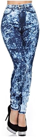 SWEET BOHEMIAN HIGH WAIST SKINNY JEANS IN ACID WASH, 9, ACID BLUE