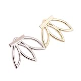 COLORFUL BLING Ear Jacket Lotus Flower Hollow Out