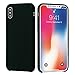 iPhone X Case, Amicool Soft Liquid Silicone Protective Cover Case with Soft Microfiber Cloth Lining Cushion for Apple iPhone X/10 5.8inch (Black)