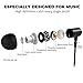 Earphones, Tintec in-Ear Earbuds Stereo Headphones High Definition, Tangle Free, Noise Isolation, Heavy Deep Bass for iPhone, iPad, iPod, Samsung Galaxy, Tablets etc[with Mic & Volume Control]