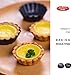 Bakerdream Mini Tart Pans Shells Nonstick Egg Tart Pans Tartlet Mold Sandbakkel Tins Pastry Tart Pans Round Tart Tin Brioche Muffin Cake Mold (6 pcs)