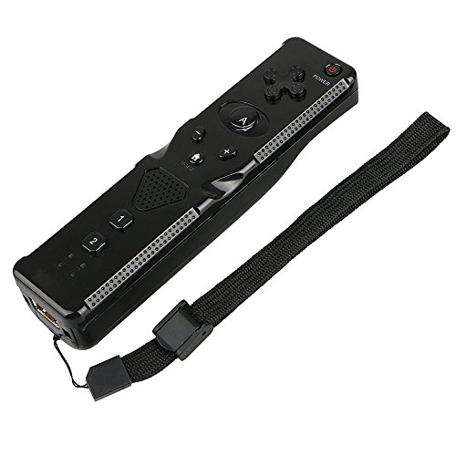 Maexus Motion Plus Wii Remote and Nunchuck Combo Controller with Wrist Strap for Nintendo Wii Game Console - Black