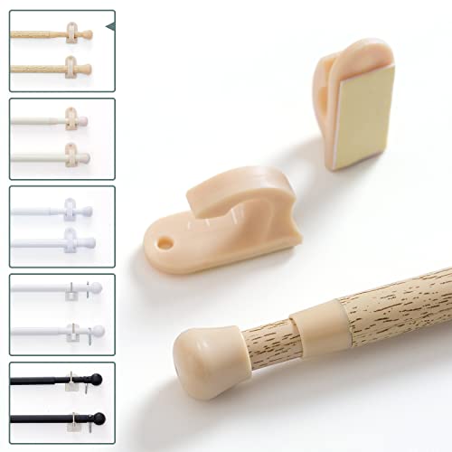 French Door Curtain Rods No Drill Cafe Curtain Rod for Tier Curtains