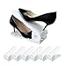 CEISPOB Shoe Organizer Space Saver, Adjustable Shoe Slots Organizer, Shoe Holders for Sandals Heels Casual Shoes Sneakers, 6 Pieces Set (White)