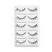 Stephany Natural Multipack 5 Pairs False Eyelashes, Easy to Apply Fake Eyelashes, Reusable Light Weight Eye Lashes (D 01)