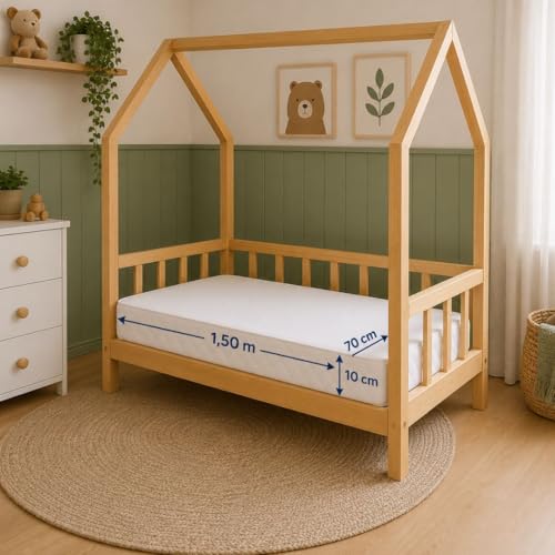 Colchão Espuma D18 150x70 Mini Cama Impermeável Tecido Macio Confortavel cama Montessoriana