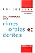 Dictionnaire des rimes (Relié) by 