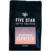 Five Star Espresso Decaf 12 onz Whole Bean Coffee | Medium Roast Coffee Beans