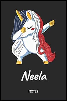 Neela - Notes: Noms Personnalisé Carnet de notes Journal pour les filles et les femmes. Licorne qui dab aux cheveux aux couleurs du drapeau français. ... anniversaire, cadeau de Noël et de fête.