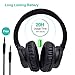 Bluetooth Headphones Over Ear,YAMAY Noise Cancelling Headphones Wireless Headset with Microphone,Hi-Fi Sound,3.5mm Audio Cable,20 Hours Playtime,Soft Earpads for Cell Phones PC Tablet TV (Black)