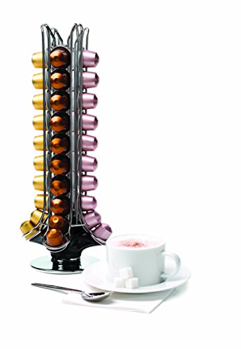 Prepara Espresso Capsule Carousel - Elegant USA designed - Smooth and Silent Rotation - Holds up to 50 Nespresso Capsules
