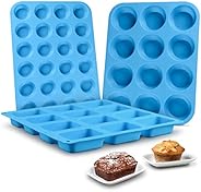 Muffin Pan Silicone Brownie Molds - Cupcake Pan Baking Silicone Molds Food Grade Silicone BPA Free Brioche Pan