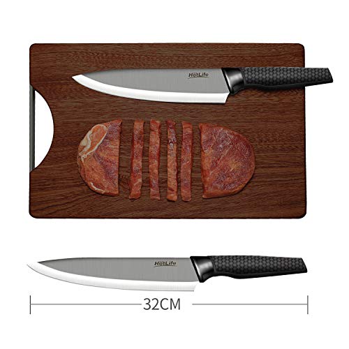 Stainless Steel Kitchen Knife Set of 5 - Professional Kitchen Knives - Chef, Bread, Carving, Paring and Utility Knife Perfect Home Cooking Gift, Super Sharp!