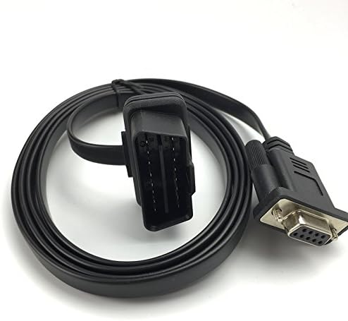 OBD2 16PIN Flat-Noodle OBD2 16Pin to DB9 Serial Port Adapter Cable OBDII to DB9 16Pin M to DB9 F RS232 Cable for Car Diagnostic Adapter