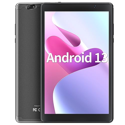 Topsand Latest Android 13 Tablet, 8 Inch Tablet Quad-Core 2.0 GHz Processor with 64GB Storage, 1TB Expandable, Dual Auto Focus Camera with Face ID Unlock, GPS, Parental Control, 2.4G & 5G WiFi Tableta