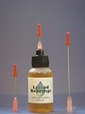 Liquid Bearings with EXTRA-LONG 3" needle, synthetic oil for Music, Cuckoo, & Black Forest clocks, restores frozen or sticky movements!