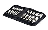 SE 791LP Heavy-Duty 12-Piece Hollow Leather Punch Set with Zipper Pouch