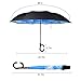 Reverse Inverted Inside Out Umbrella - Upside Down UV Sun Protection Windproof Brella That Open Better Than Most Umbrellas, Reversible Folding Double Layer, Suitable for Golf, Car, Women and Men