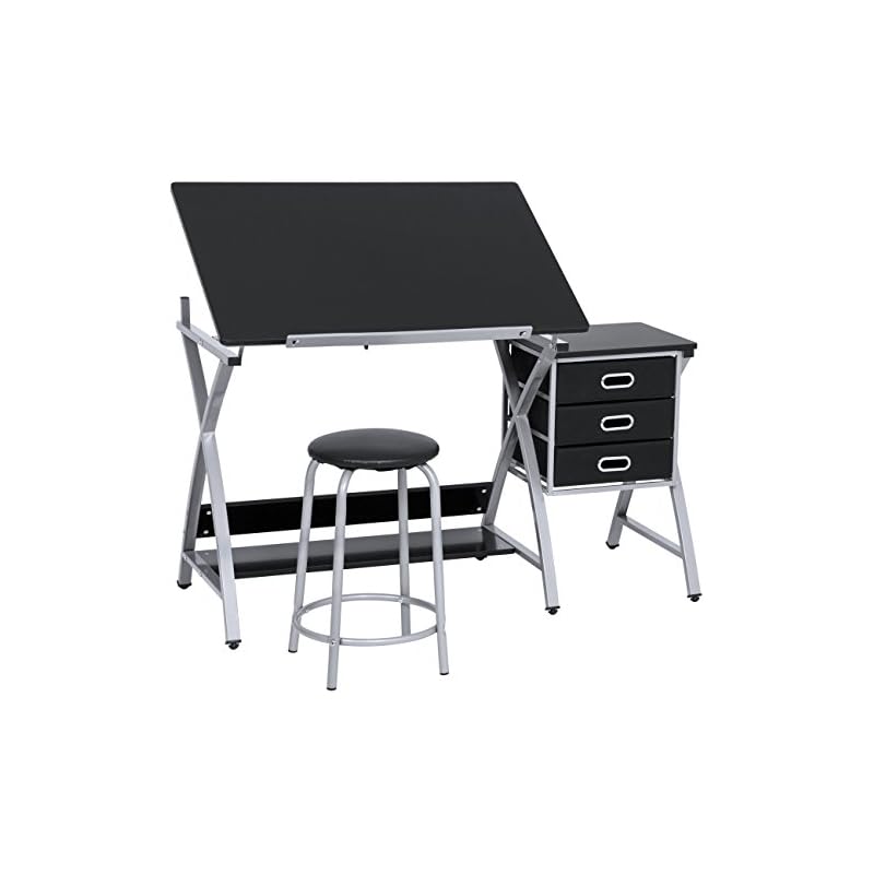 Best Choice Products Office Drawing Desk Station Adjustable Drafting